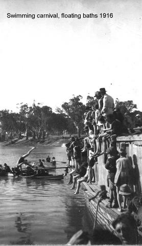 Swimming Carnival floating baths Mildura.