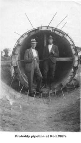 Probably pipeline at Red Cliffs near Mildura.