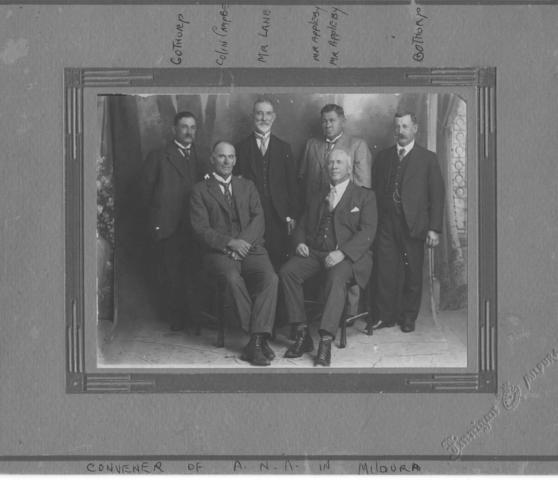 Group Portrait Messers  Gothorp, Cambell, Lane, Appleby, Gothorp, Mildura. 