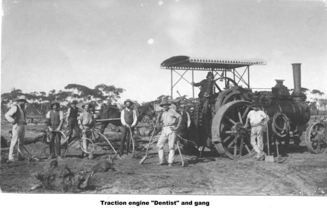 Traction Engine 'Dentist' and Gang, Mildura.