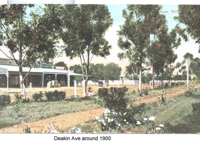 Deakin Avenue around 1900, Mildura.