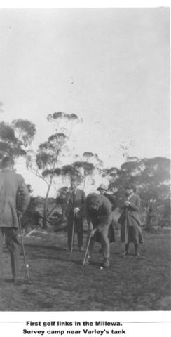 First Golflinks in the Millewa. Varley's survey Tank, Mildura.