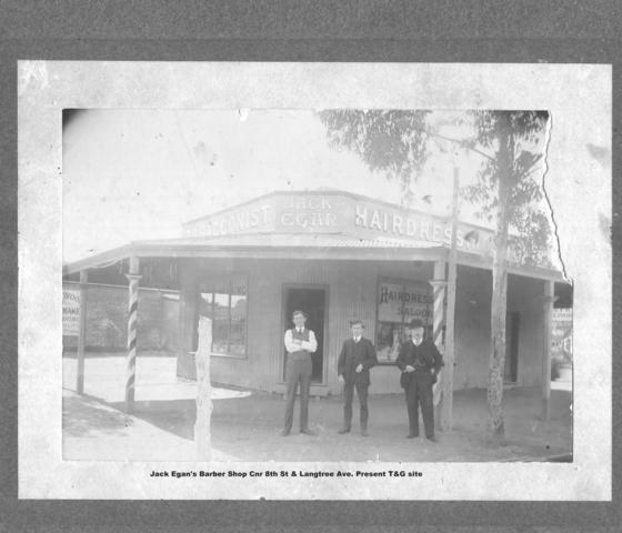 Jack Egan's Barber shop, Mildura.