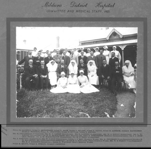 Mildura and District Hospital Committee and Medical staff, Mildura.