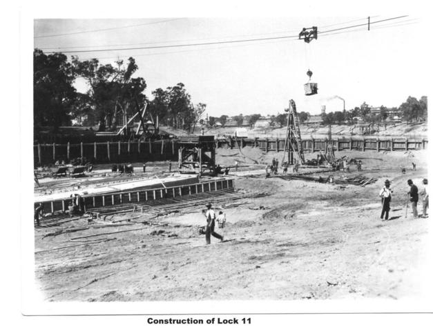 Construction of Lock 11, Mildura.