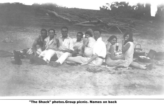 The Shack photos, group picnic, Mildura.