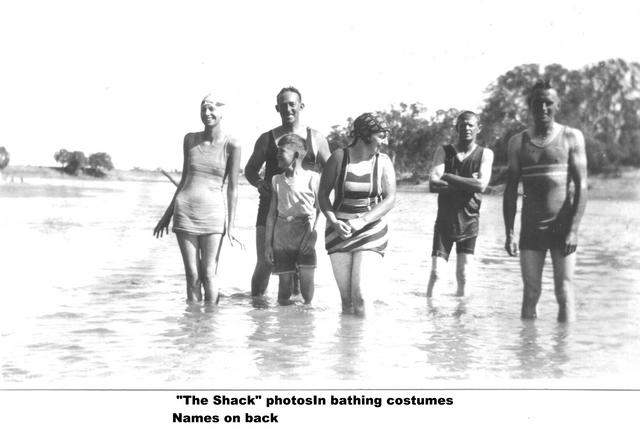 The Shack photos, in bathing costumes, Mildura.