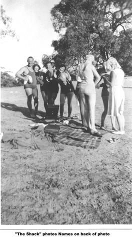 The Shack group with blankets, Mildura.