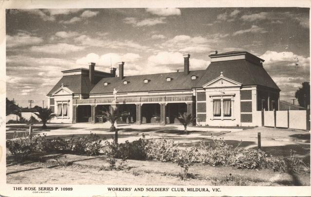 Workers' and soldiers' club, Mildura.