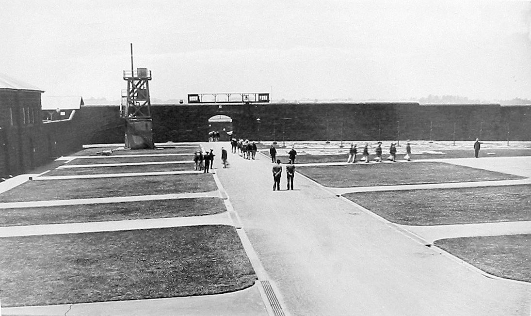 Pentridge Square with prisoners marching in from labour