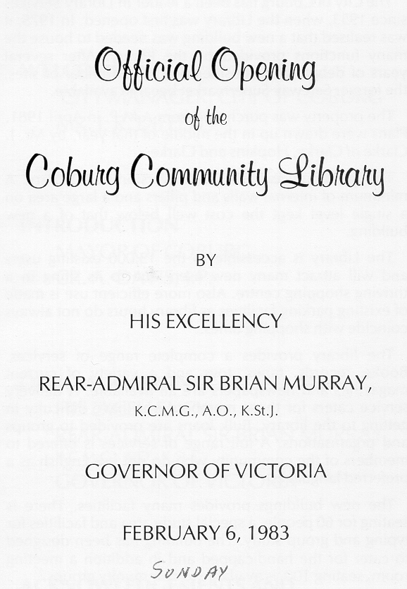 Official Opening Coburg Library