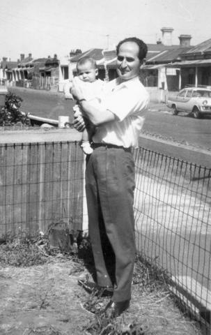  Greek Migrant with Son