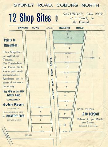  Auction of 12 Shop Sites in Sydney Rd.