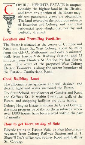  Coburg Heights Estate Grand Subdivisional Auction