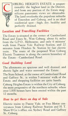  Coburg Heights Estate Grand Subdivisional Auction