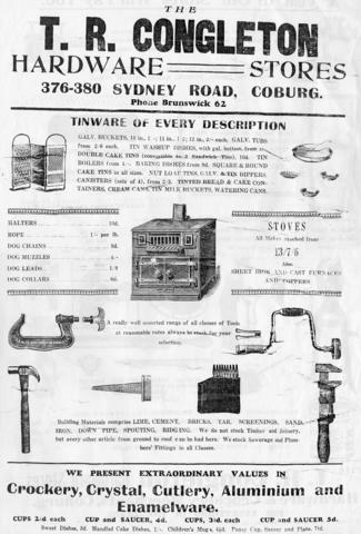  T.R. Congleton's Hardware Store 1918-60