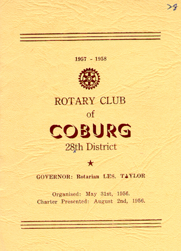  Coburg Rotary Club Syllabus 1957-58