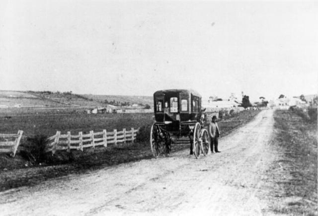  Horse Drawn Taxi Cab. Pascoe Vale Rd.