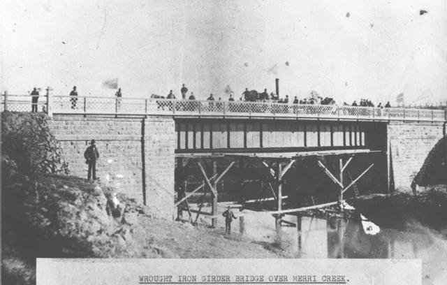  Wrought Iron Girder Bridge Over Merri Creek at Bell St.