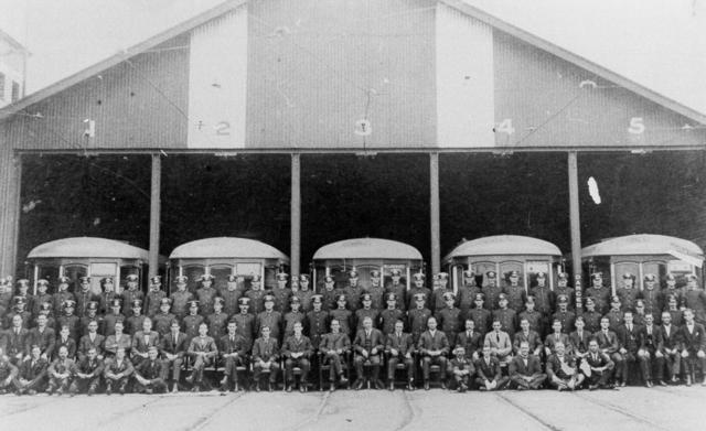  Tram Staff at Nicholson St. Depot