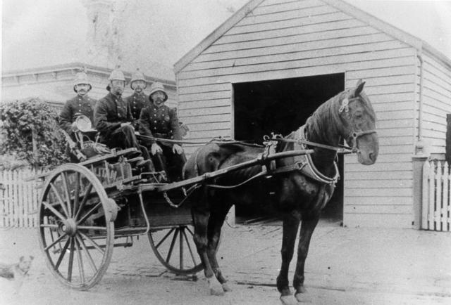  Coburg Fire Brigade Outside Station Victoria St.