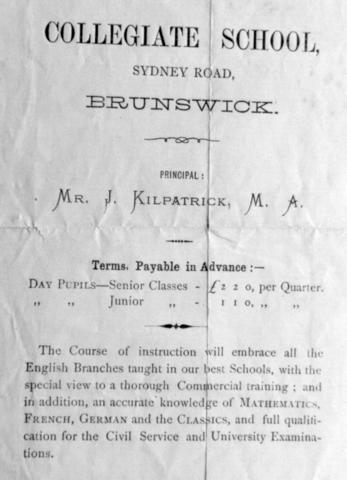 brunswick collegiate 1860s