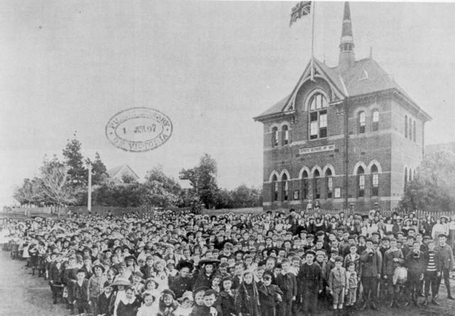  Coburg State School No. 484 and Pupils Empire Day