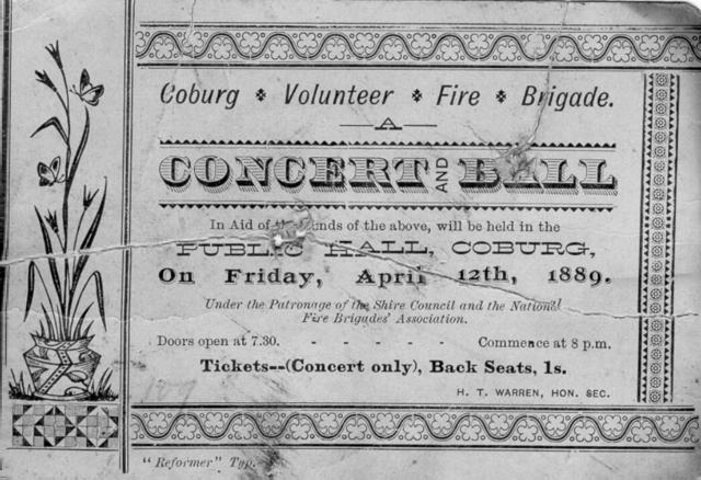  Coburg Volunteer Fire Brigade Concert and Ball