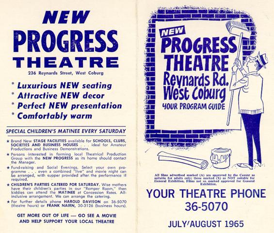  New Progress Theatre Program Guide