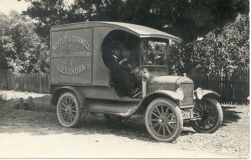 Travelling tailor and outfitter Moffett & Corwell, Alexandra