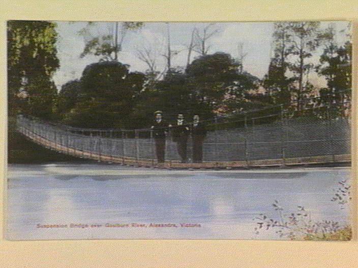 Suspension bridge over the Goulburn River, Victoria