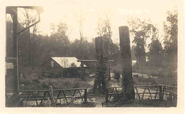 Log cabin at Mount Kitchener House.