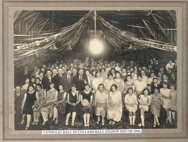 Catholic Ball in Coller's Hall. Eildon in 1925 or 1926