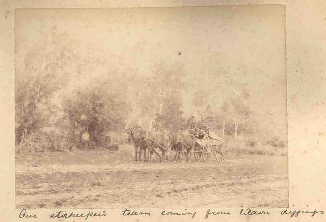 Our storekeepers team coming from Eildon diggings.