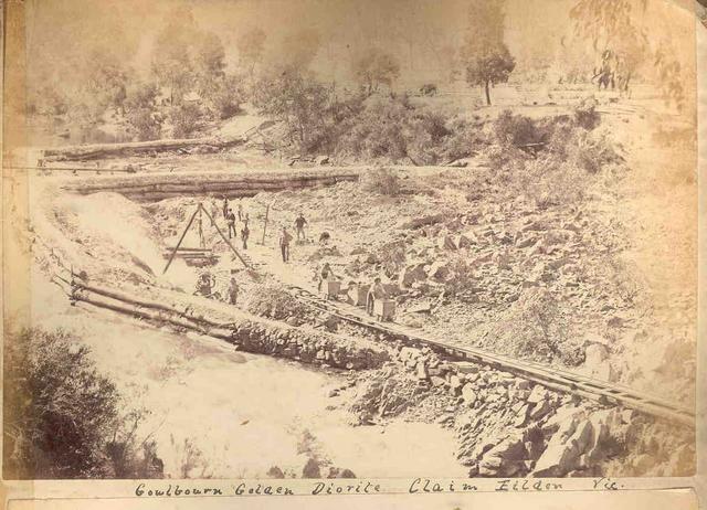 Goulburn golden diorite claim. Eildon. Vic.