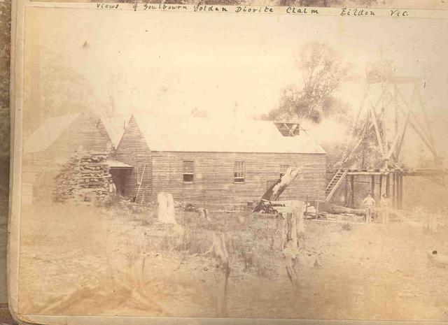 Poppet head at Goulburn Golden Diorite claim. Eildon. Vic.