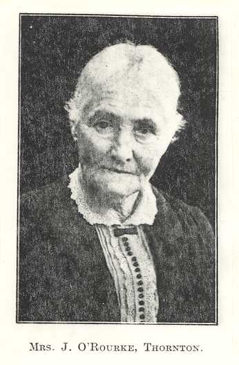 Mrs J. O'Rourke. daughter of John Elmour Barnewall. of Thornton.