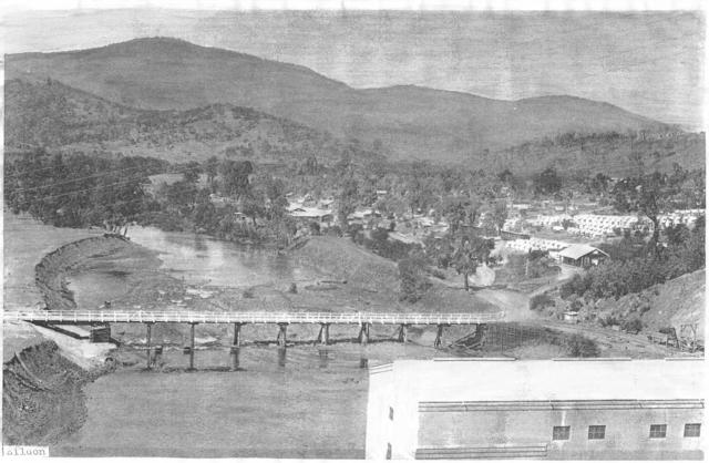 Views of the bridge below Sugarloaf dam