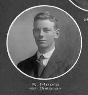 [portrait of Mr R. Moore, Assistant Draughtsman]