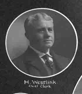 [portrait of Mr H. Wesslink, Chief Clerk]