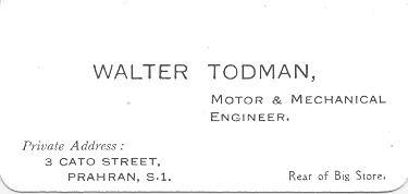 [Walter Todman's business card]