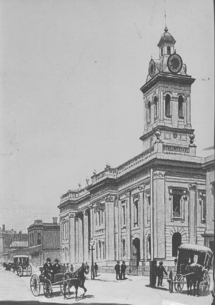 [print depicting Prahran Town Hall]