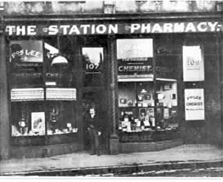 [Lee's pharmacy in Greville Street, near the railway station]