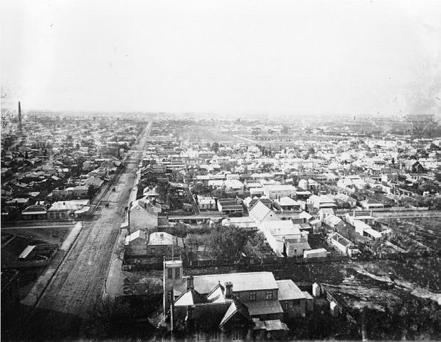 Collingwood and Abbotsford looking north from the Town Hall