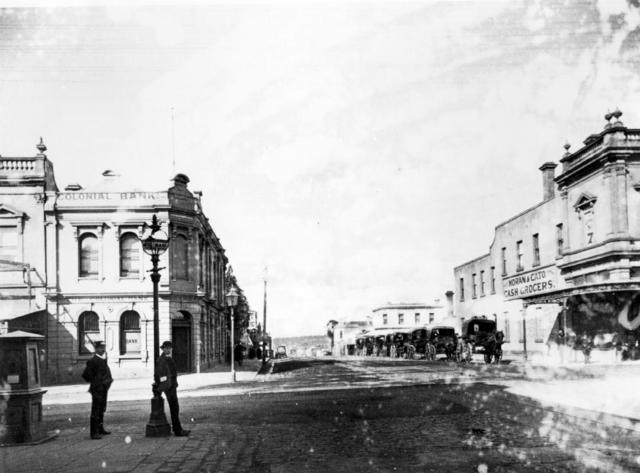 Intersection of Johnston and Smith streets looking east