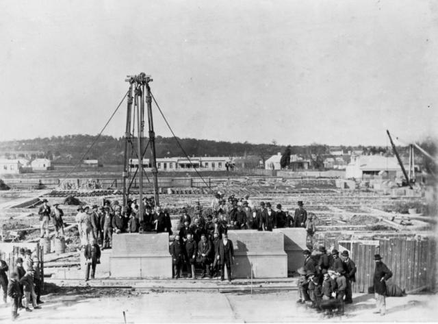 Laying the foundation stone of the Town Hall - long shot