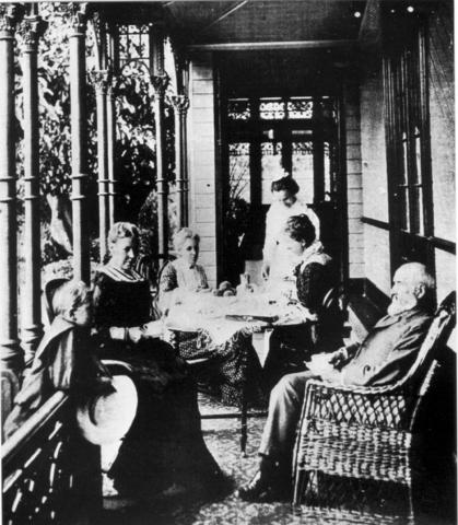 'St Helier's' - afternoon tea on the verandah