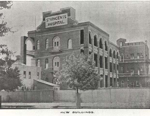 New buildings at St. Vincent's Hospital, Fitzroy.