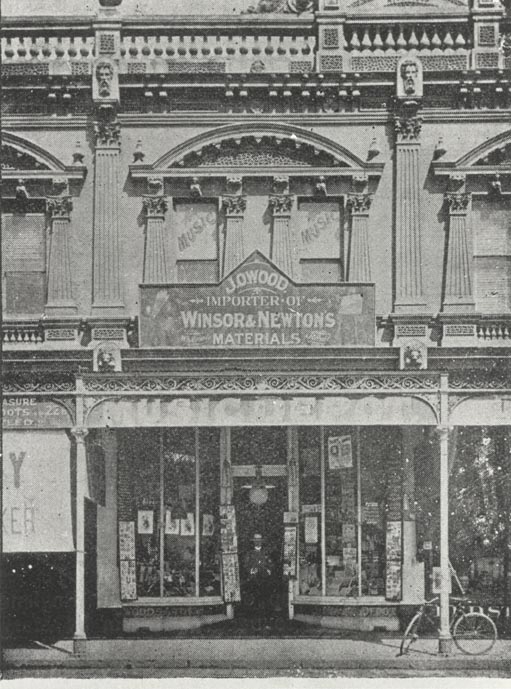 J. Wood, Importer of Windsor & Newton materials, 207 Smith Street, Fitzroy.