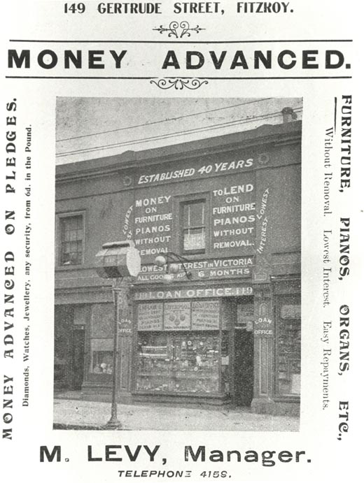 London & Liverpool Loan Office, 149 Gertrude Street, Fitzroy.